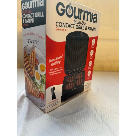 Gourmia 4-Slice Contact Grill and Panini Press - Picture 3 of 4